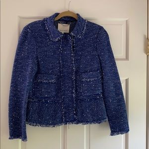 Rebecca Taylor blue tweed boucle jacket